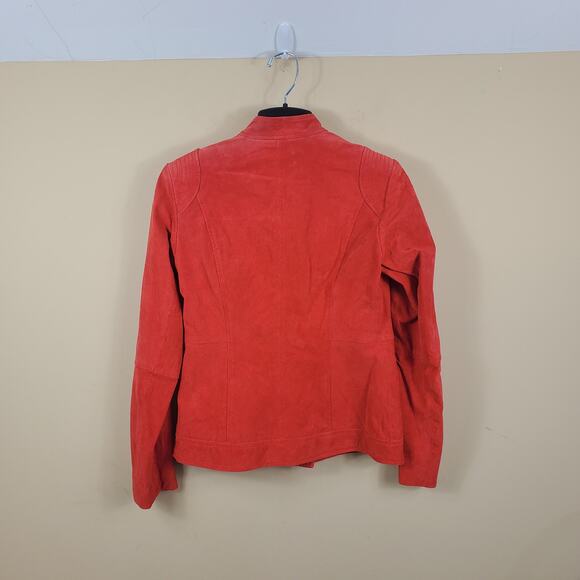 Isaac Mizrahi Live Leather Biker Jacket Size 2 - Picture 6 of 12